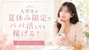 夏休み パパ活 稼げる 大学生 期間限定