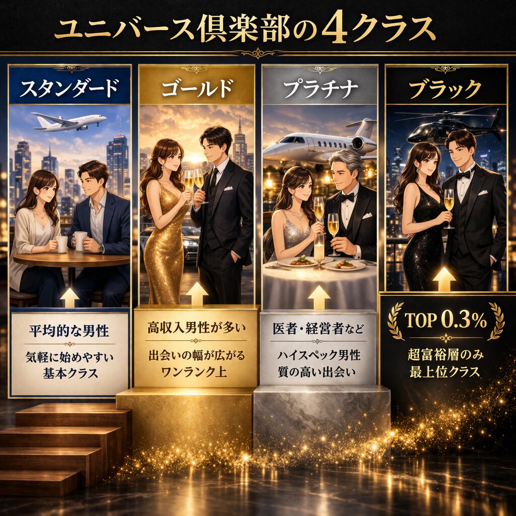 交際クラブ ユニバース倶楽部 クラスとは