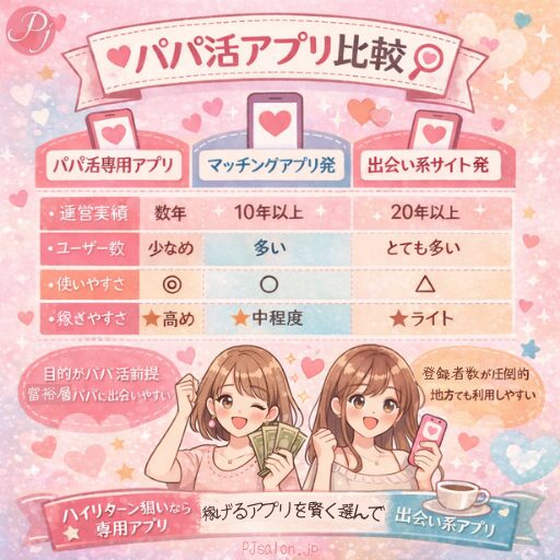 おすすめ パパ活アプリ 比較 稼げる 初心者