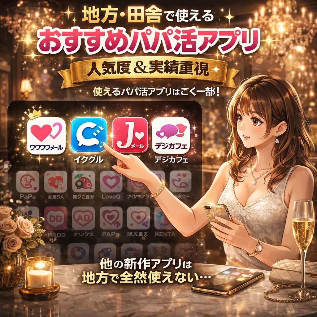地方 田舎 パパ活アプリ おすすめ 出会える 人気