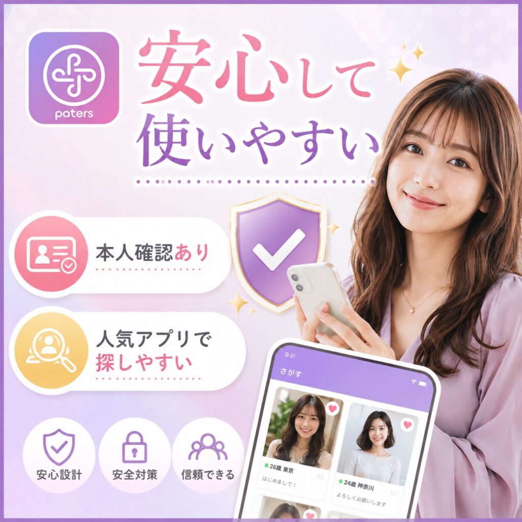 パパ活アプリ ペイターズ 安全