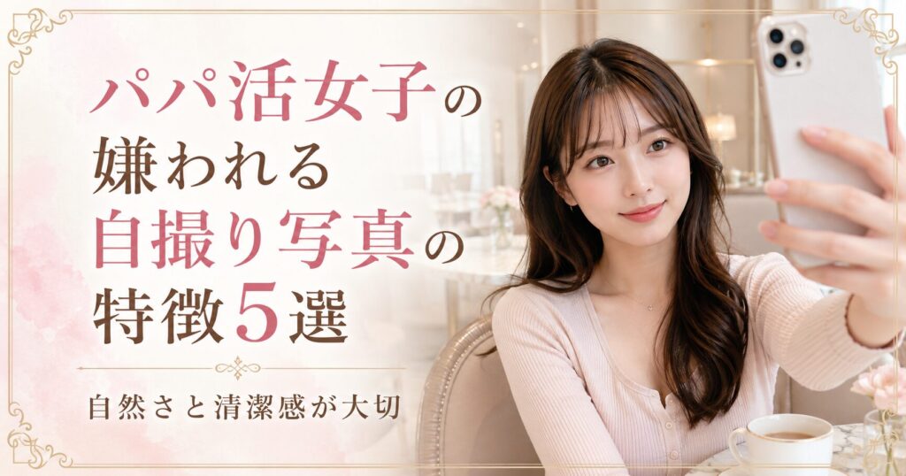 パパ活女子 自撮り写真 プロフィール 撮り方