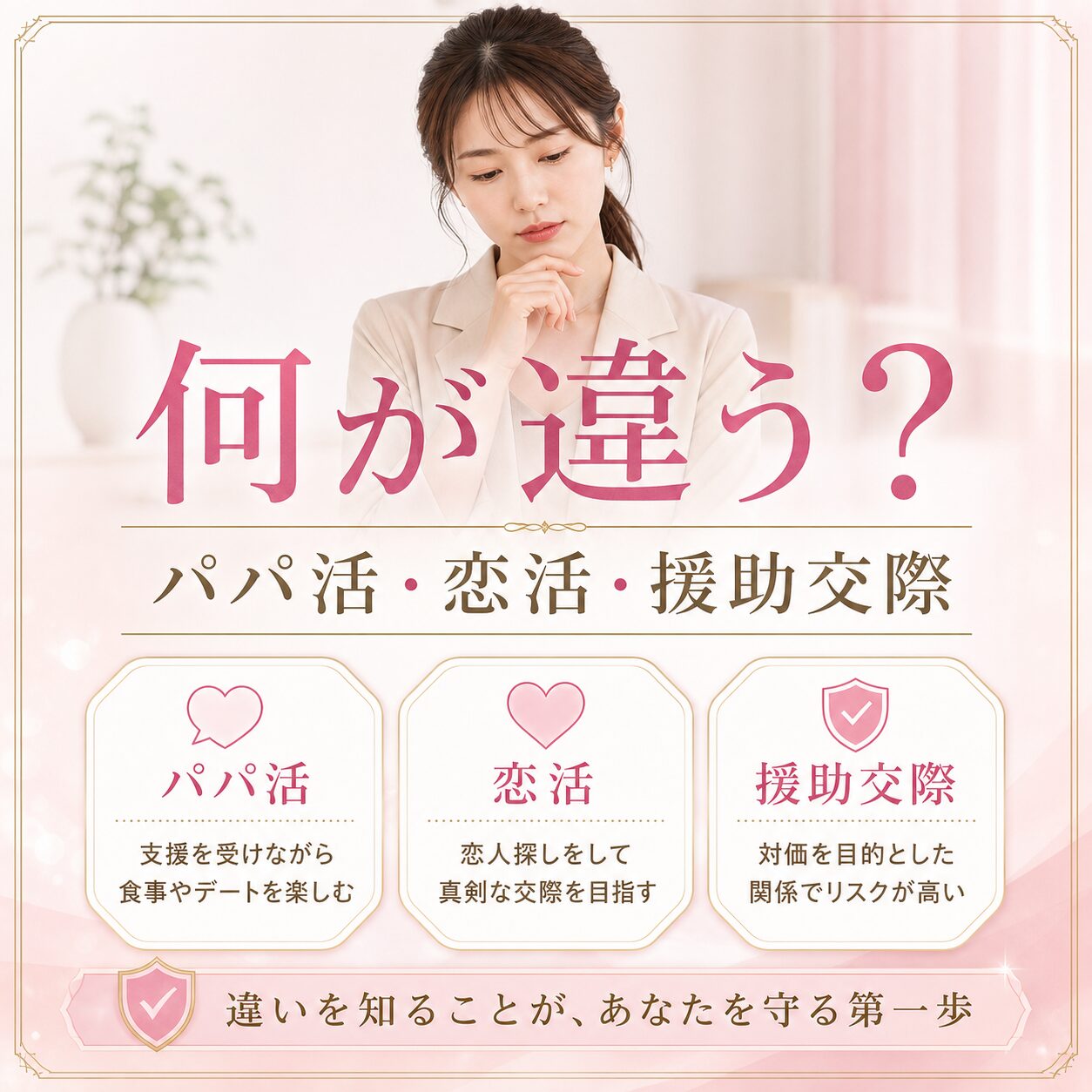 パパ活 恋活 援助交際 違い 初心者向け