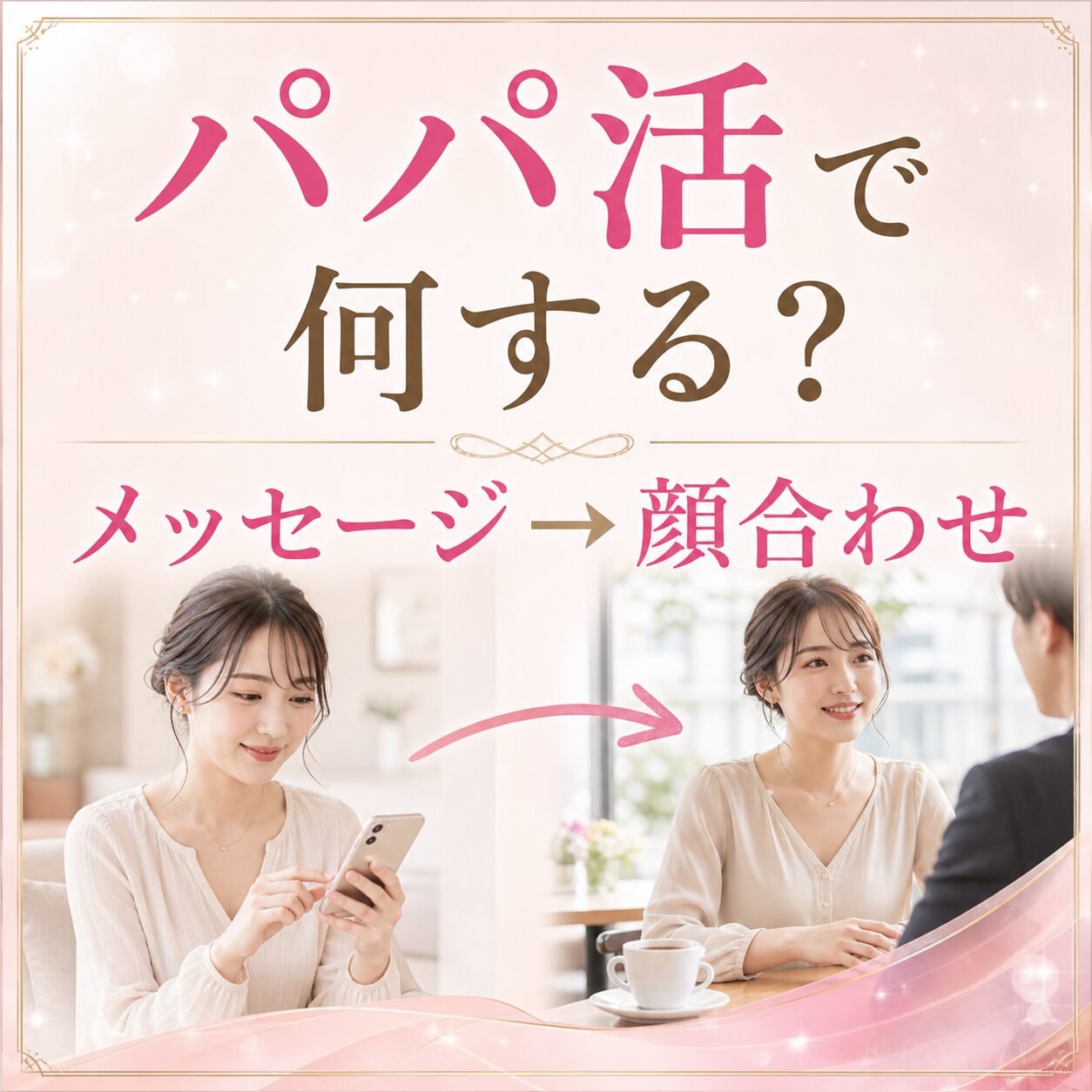 パパ活 何する メッセージ 顔合わせ 基本の流れ