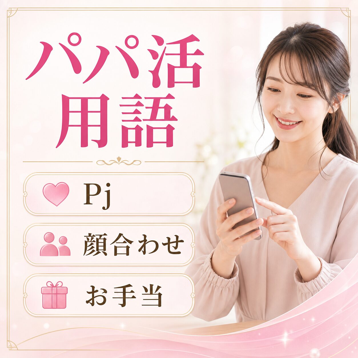 パパ活 用語 Pj P 顔合わせ お手当 定期