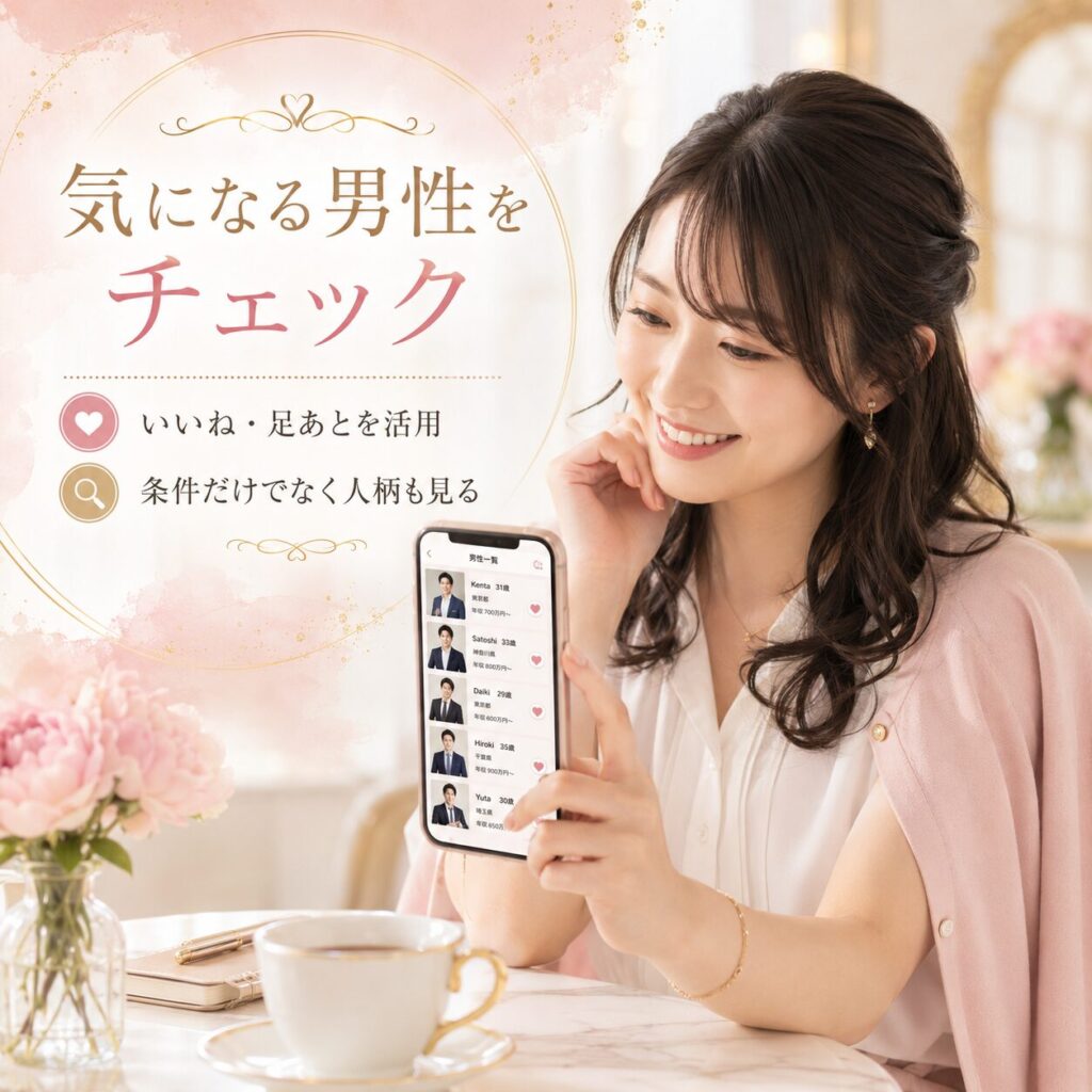 パパ活アプリ いいね 足跡