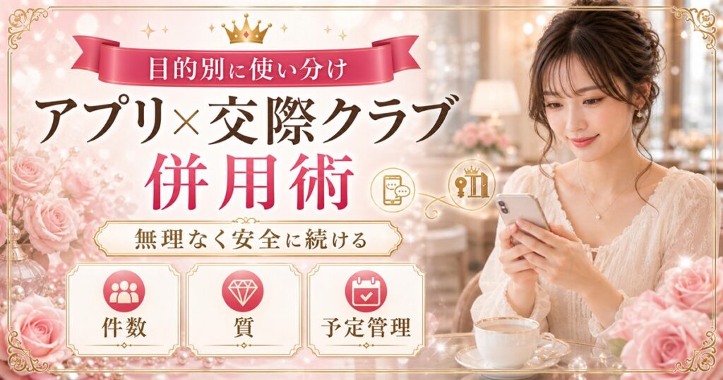 パパ活アプリ 交際クラブ 併用 使い分け