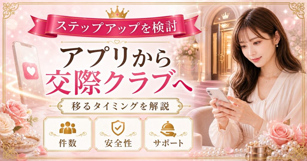 パパ活アプリから交際クラブへ移るタイミング