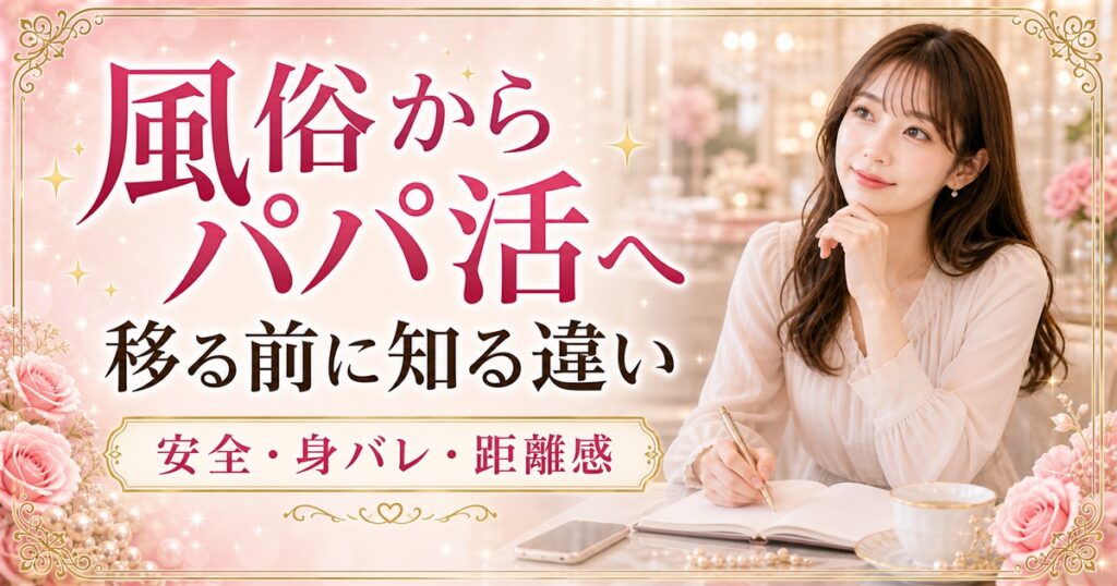 風俗からパパ活へ移る前に知る安全と身バレの違い