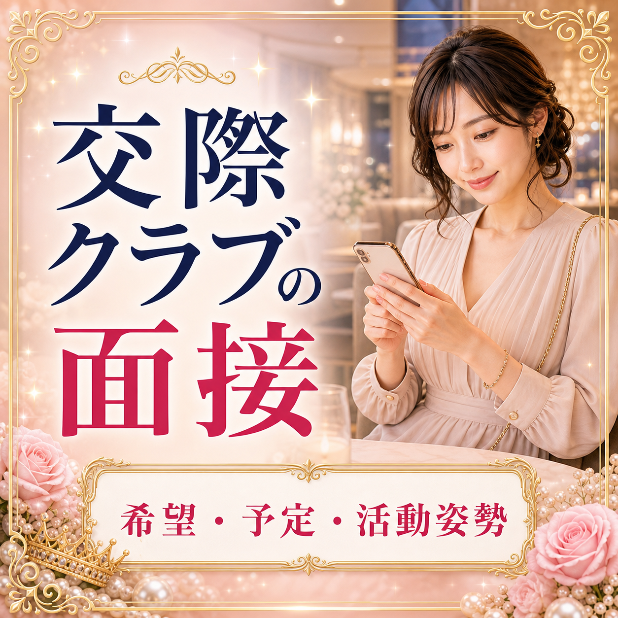 東京 交際クラブ 面接 希望 予定 活動姿勢
