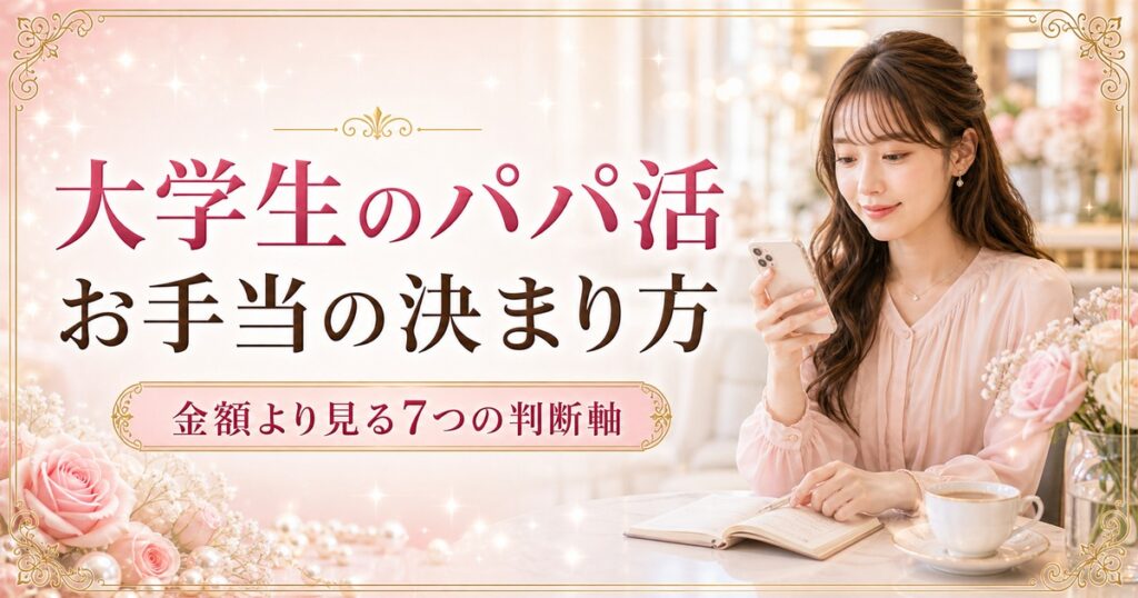 大学生のパパ活お手当の決まり方